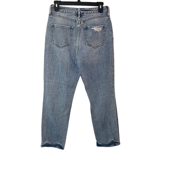Pacsun womens button fly distressed holey medium wash mom jean Size 25 - Picture 2 of 9